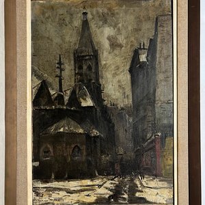 Óleo "Saint Severin Nevado" de Horacio Torres, 1956 - imagen 2