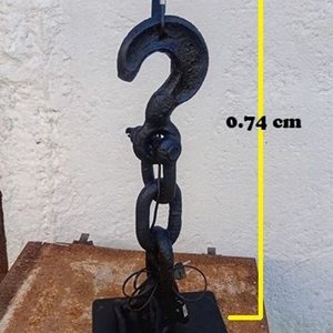 Lámpara de Mesa con Gancho de Barco y Cadena, Instalación Nueva - imagen 1