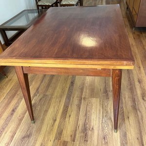 Juego de Comedor de Madera: Mesa Extensible y 6 Sillas Tapizadas - imagen 6