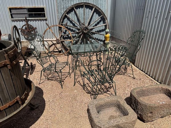 Juego de patio en hierro para exterior - imagen 4