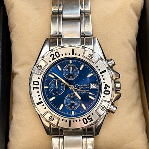 Lote siguiente: Reloj Caravelle by Bulova Cronógrafo Esfera Azul Acero C980269