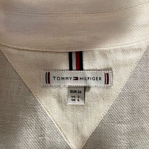Vestido Cruzado Blanco Tommy Hilfiger Talle EUR 34 - imagen 4