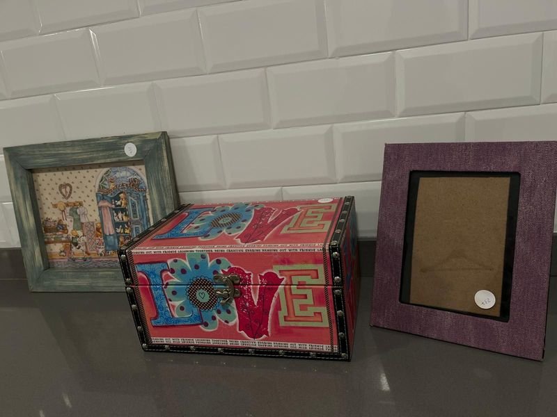 Caja Decorativa "Love", Portaretrato y Cuadro de Ositos