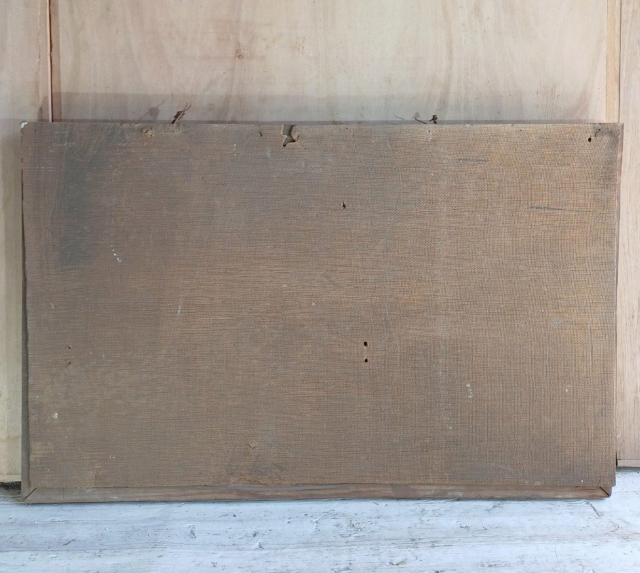 Panel de yeso en relieve patinado y enmarcado - imagen 5