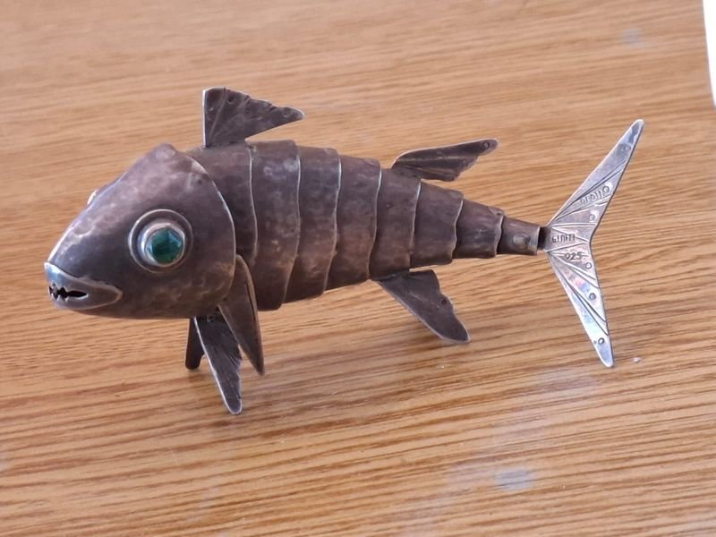 Arte pez de plata articulado de la Coleccion de gLaffi - imagen 8