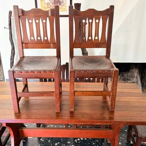 Mesa de Comedor de Madera Maciza con 6 Sillas Estilo Rústico - imagen 12