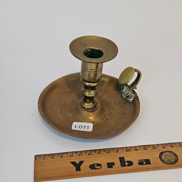 Antigua palmatoria de bronce para vela - Accesorios para el hogar - imagen 1