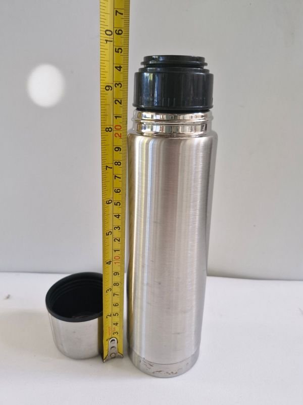 Termo De Acero Plateado Sin Manija - imagen 2
