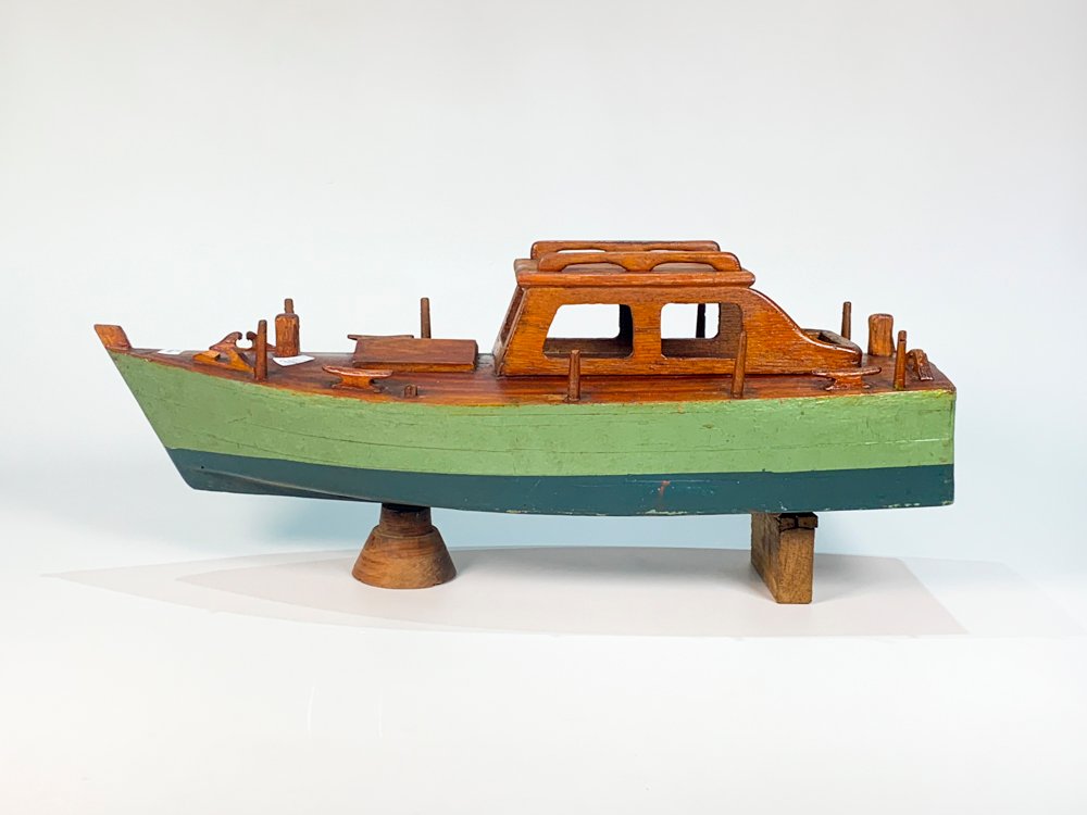 Maqueta de Yate en Madera Verde - 61 cm