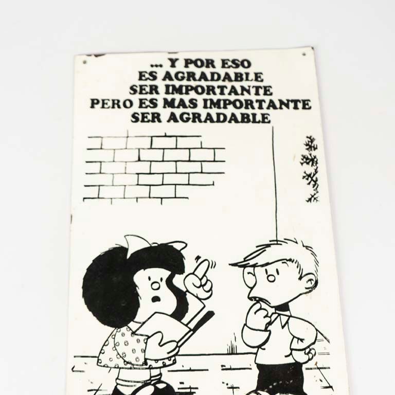 Cartel de chapa litografiada de Mafalda - imagen 2