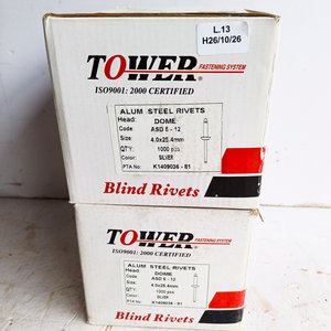 Lote anterior: 2000 Remaches Pop Tower Alum Steel Dome 4 x 25.4 mm