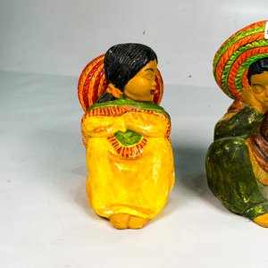 Par de Figuras de Yeso de Campesinos Mexicanos - imagen 4