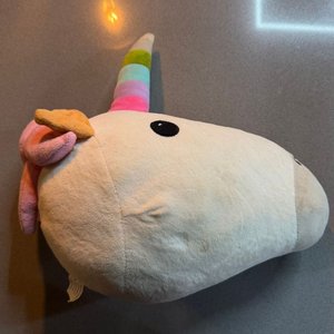 Almohadón Infantil de Peluche Diseño Unicornio Colorido - imagen 2