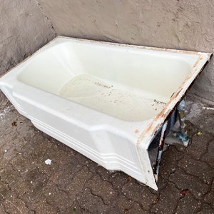 Dos Bañeras Antiguas de Hierro Fundido Blancas - imagen 6