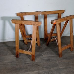 Lote de 4 Caballetes de Madera Plegables - imagen 3
