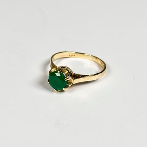 Anillo de Oro 14k con Piedra Verde Talla 17 mm - imagen 2