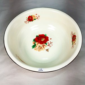 Lote siguiente: Palangana Beige Esmaltada con Flores - 40 cm
