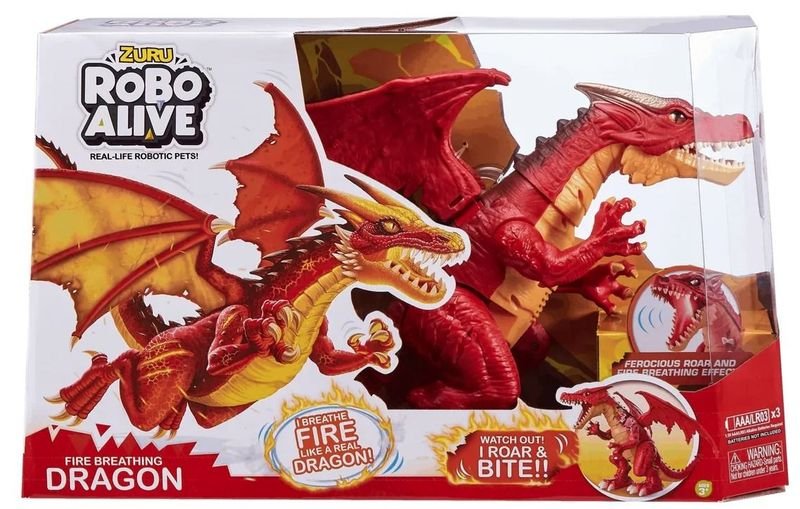 Dragón Robótico Zuru "Robo Alive Fire Breathing Dragon" 45 cm