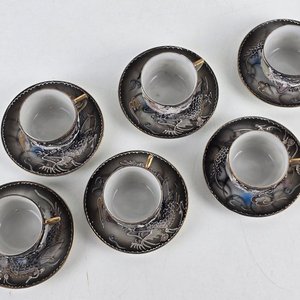 Juego de Café Japonés Dragonware con Dragones y Detalles Dorados - imagen 9