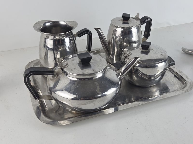 Servicio completo para té y café en acero inoxidable del bueno! - imagen 3