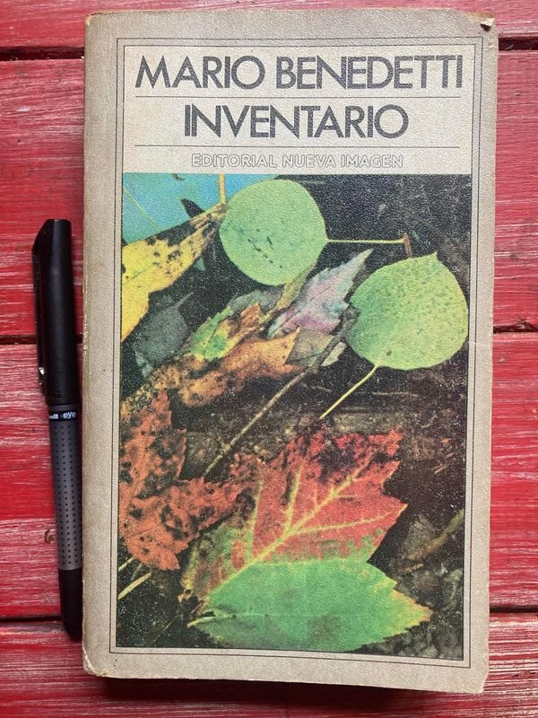Libro de Mario Benedetti Inventario con lápiz y letra manuscrita - imagen 1