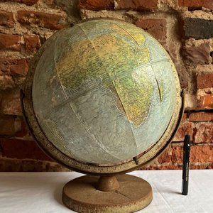 Globo Terraqueo Antiguo Gran Tamaño Coleccionable - imagen 3