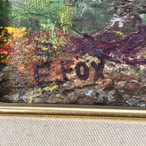 Pintura Acrílico sobre Lienzo "Ella Taylor Fox" con Marco de Madera - imagen 4
