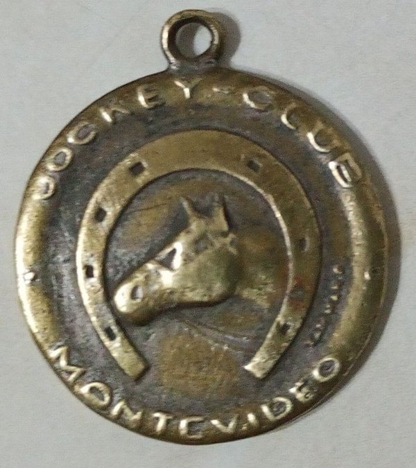 Medalla Jockey Club de Montevideo Bronce 1919 J.C. Gonzales - imagen 1