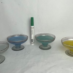 Set de 4 Copas de Vidrio Esmerilado con Detalles Dorados - imagen 5