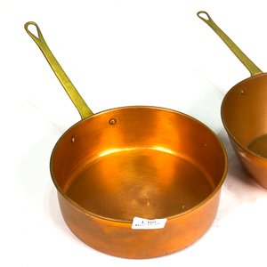 Set de Dos Ollitas de Cobre con Asa - imagen 2