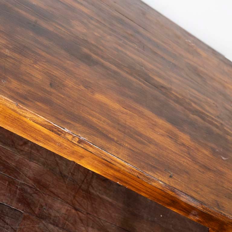 Mesa rectangular en pino color marrón - imagen 2