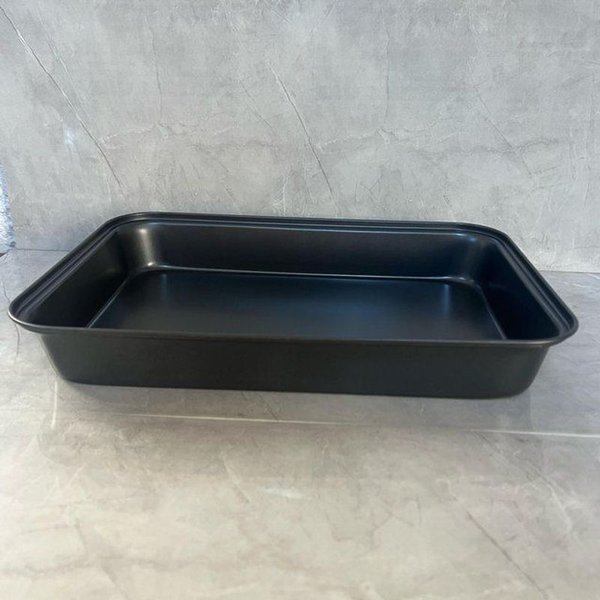 Asadera de plástico negro con asas - imagen 1