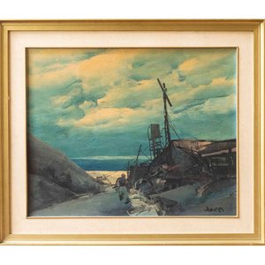 Lote siguiente: Pintura "Playa de Pescadores" de Nantes, Acrílico sobre Lienzo