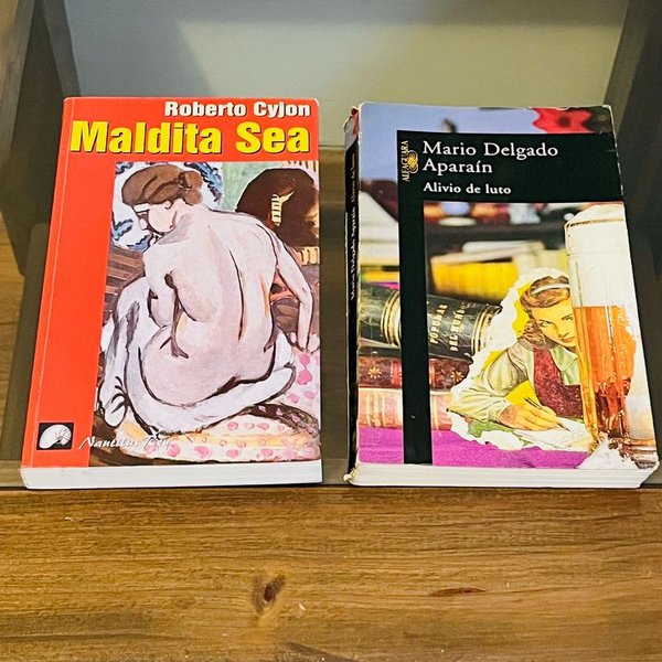 Libros "Maldita Sea" de Roberto Cyjon y "Alivio de Luto" de Mario Delgado Aparaín - imagen 1