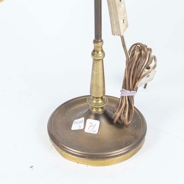 Lámpara de sobremesa en bronce con pantalla - imagen 2