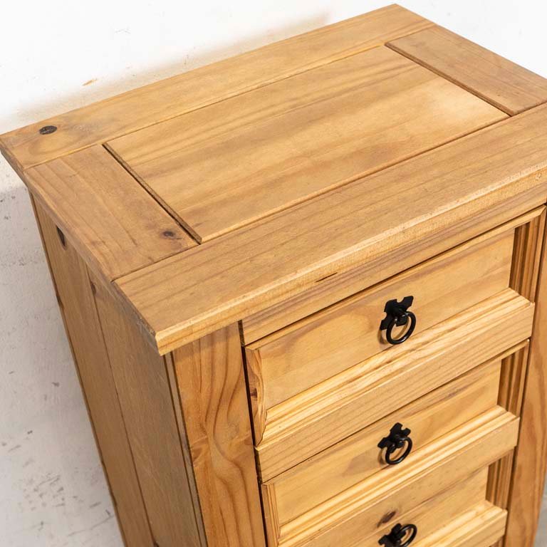 Cajonera de pino con cinco cajones en buen estado - imagen 2