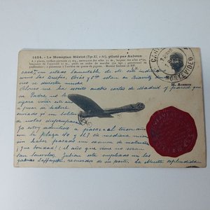 Lote siguiente: Postal Francesa Antigua 1910 París-Montevideo con Sello de Lacre y Aviación