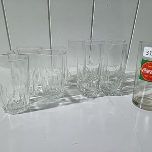 Lote de 11 Vasos de Vidrio Transparentes con Diseño - imagen 6