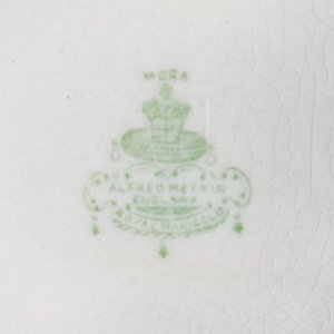 Gran Fuente Oval Inglesa Alfred Meakin "Marigold" con Guarda Verde - imagen 3