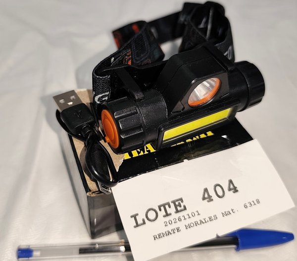 Linterna Minero LED Recargable con Doble Posición, Nueva en Caja