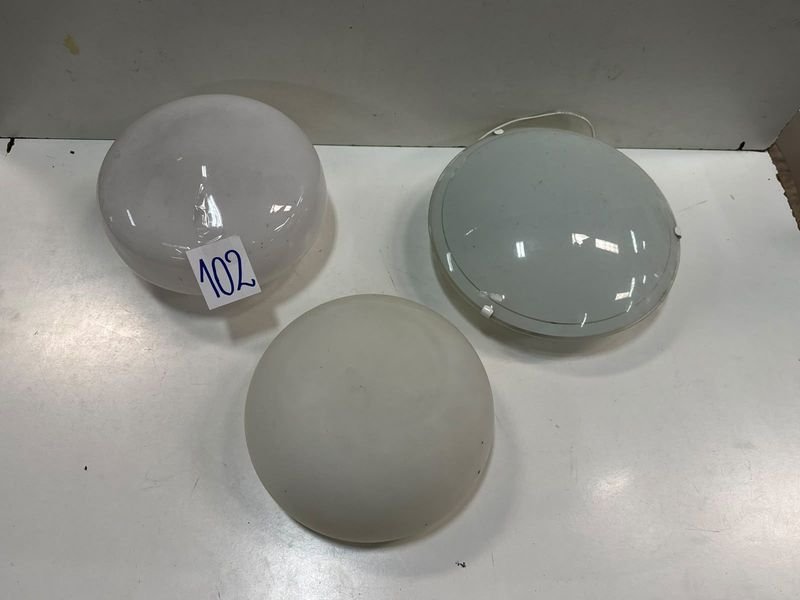 2 Tulipanes de Vidrio y Plafón de Techo