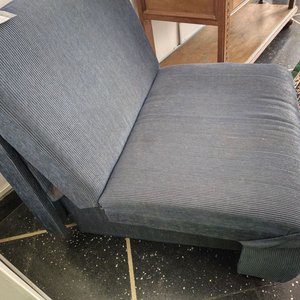 Sofá Cama Azul de Pana - imagen 2