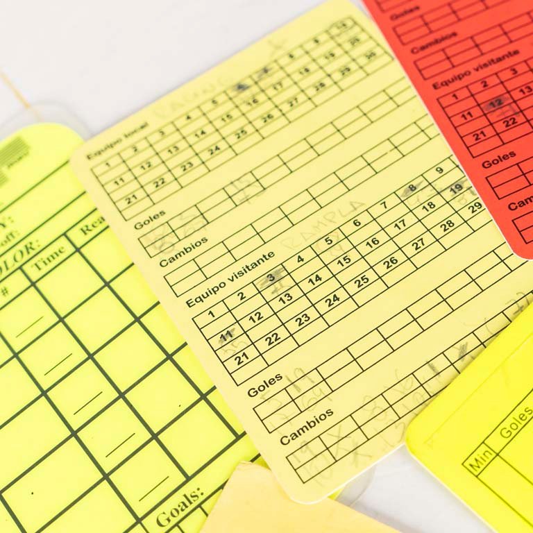 Tarjetas de árbitro y cartones de registro de incidencias - imagen 3