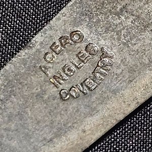 Cuchillo Antiguo "Acero Inglés" con Cabo de Plata y Oro - imagen 4