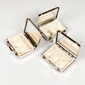 Tres Pastilleros Vintage Estilo Maletín con Espejo - imagen 5