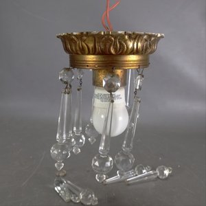 Aplique de Techo Bronce con Caireles de Cristal - imagen 6