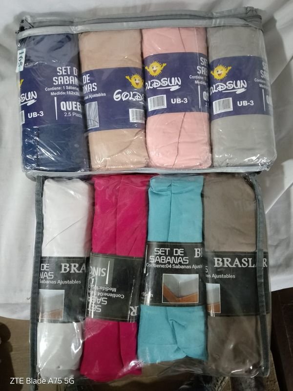 Juego de Sábanas 1 Plaza - Varios Colores