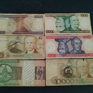 Lote de 5 Billetes de Cruzeiros de Brasil - imagen 1