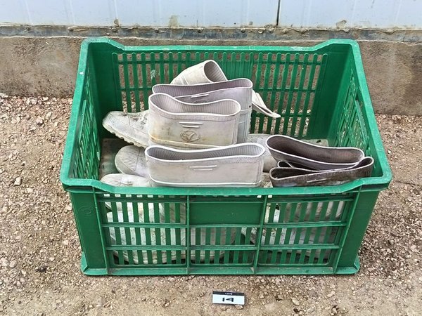 Cajón de Plásticos Apilable de color verde con Botos que No Forman Pares - imagen 1