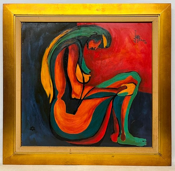 Lote siguiente: Pintura de desnudo en oleo sobre fibra
